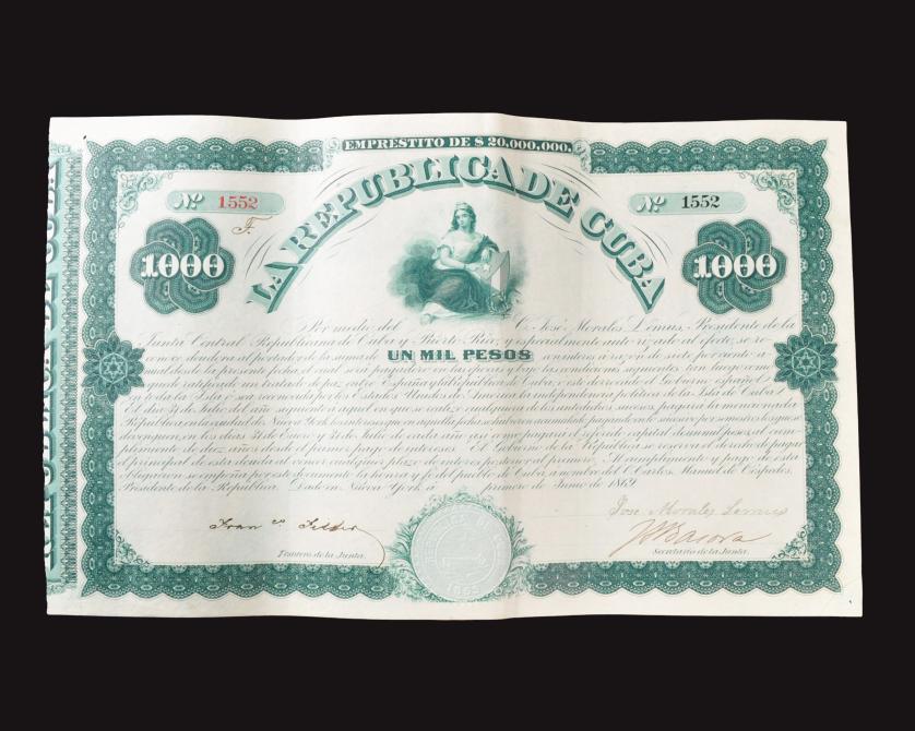 1563   -  BILLETES Y ACCIONES DE CUBA Y PUERTO RICO