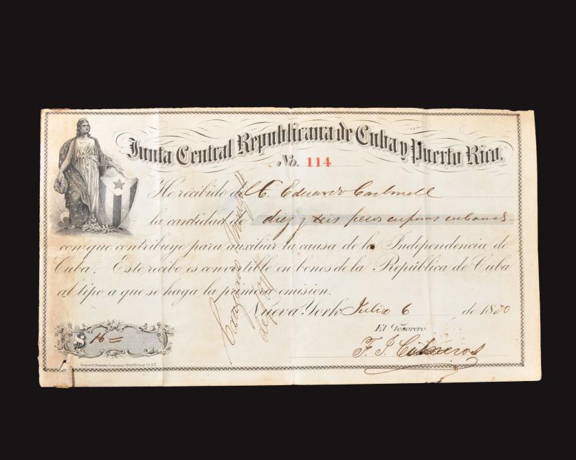 1564   -  BILLETES Y ACCIONES DE CUBA Y PUERTO RICO